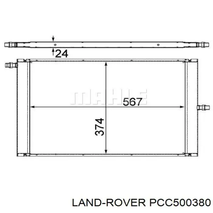 PCC500380 Land Rover Chłodnica silnika dodatkowa