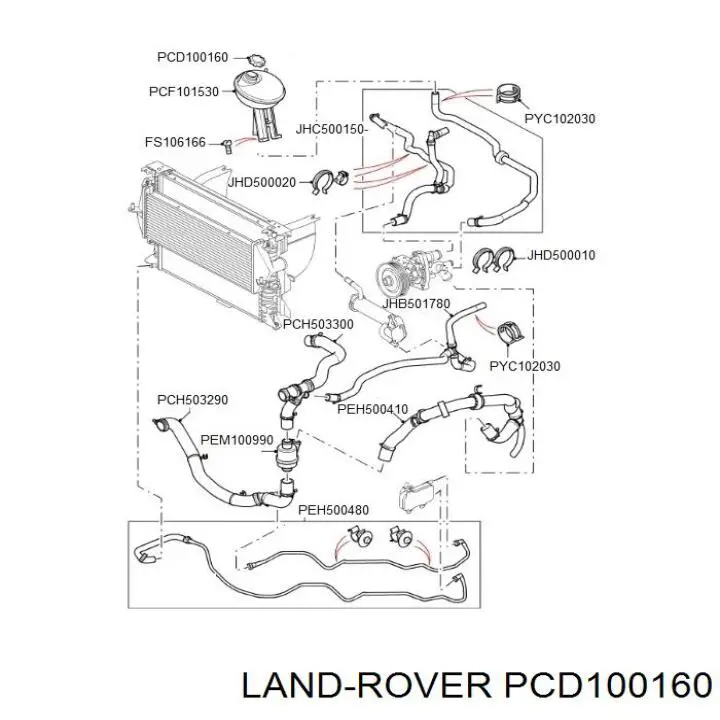 Pokrywa (korek) zbiornika wyrównawczego Land Rover PCD100160 cena, od 8,25 USD