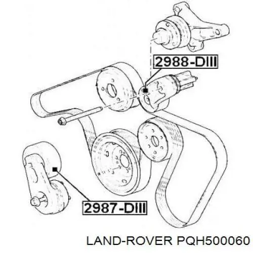 Napinacz paska napędowego Land Rover Range Rover SPORT I SUV (L320) (2005 - 2013) cena, od 79,70 USD