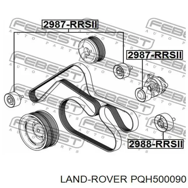 Do koszyka PQH500090 Land Rover Rolka prowadząca, kierunkowa paska napędowego