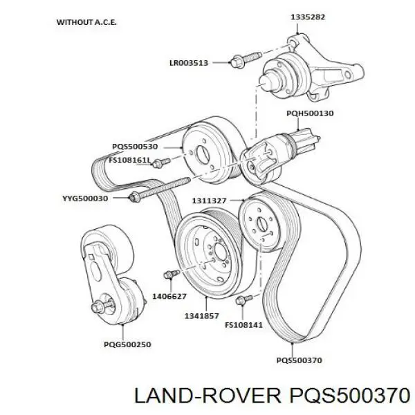 Pas napędowy mechanizmów Land Rover PQS500370 cena, od 29,94 USD