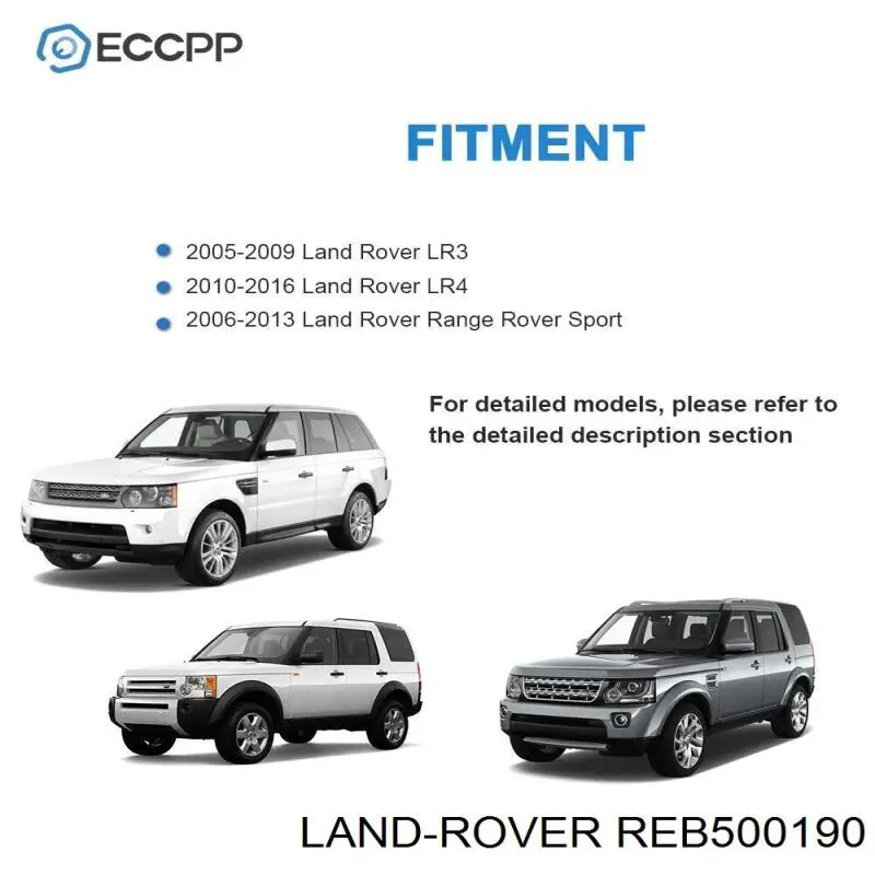 REB500190 Land Rover Poduszka pneumatyczna (resor pneumatyczny) mostu przedniego