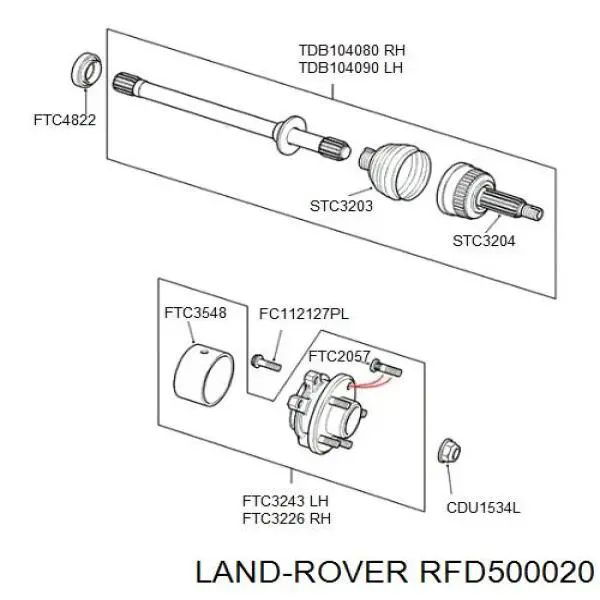 Nakrętka piasty przedniej Land Rover RFD500020 cena, od 3,14 USD