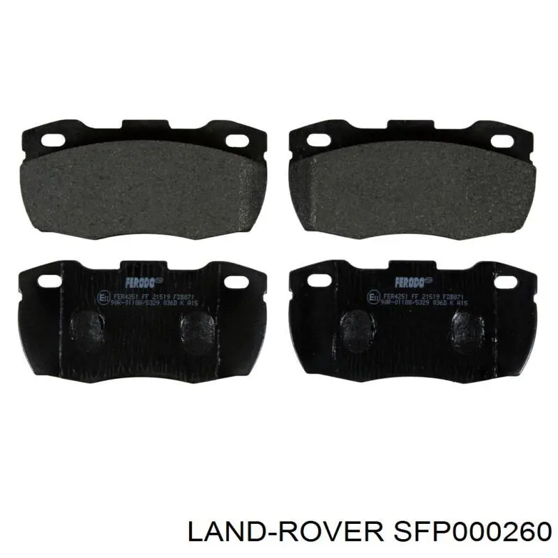 SFP000260 Land Rover Klocki hamulcowe przednie tarczowe