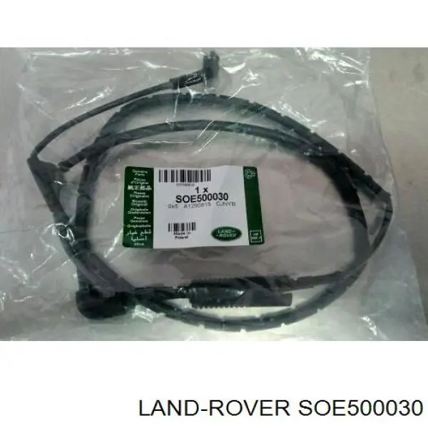 Do koszyka SOE500030 Land Rover Czujnik zużycia klocków hamulcowych przedni