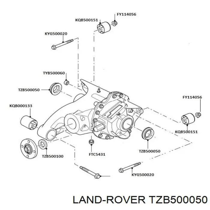 Uszczelniacz reduktora mostu przedniego Land Rover TZB500050 cena, od 13,39 USD