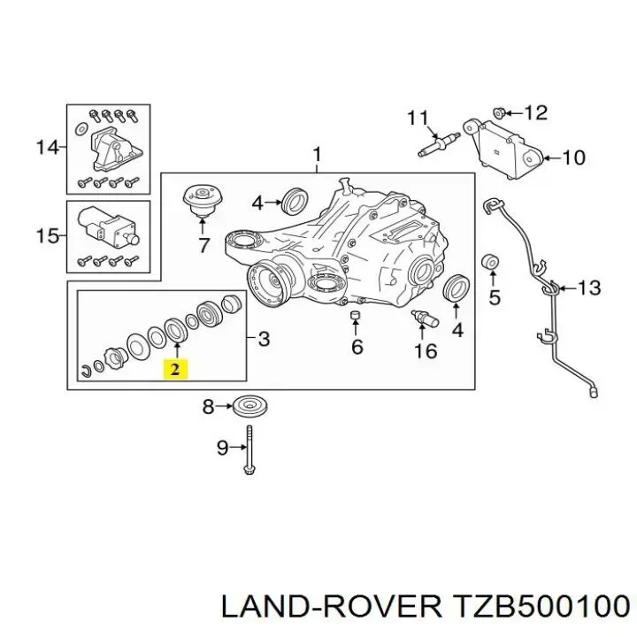 Uszczelniacz końcówki reduktora mostu tylnego Land Rover TZB500100 cena, od 18,48 USD