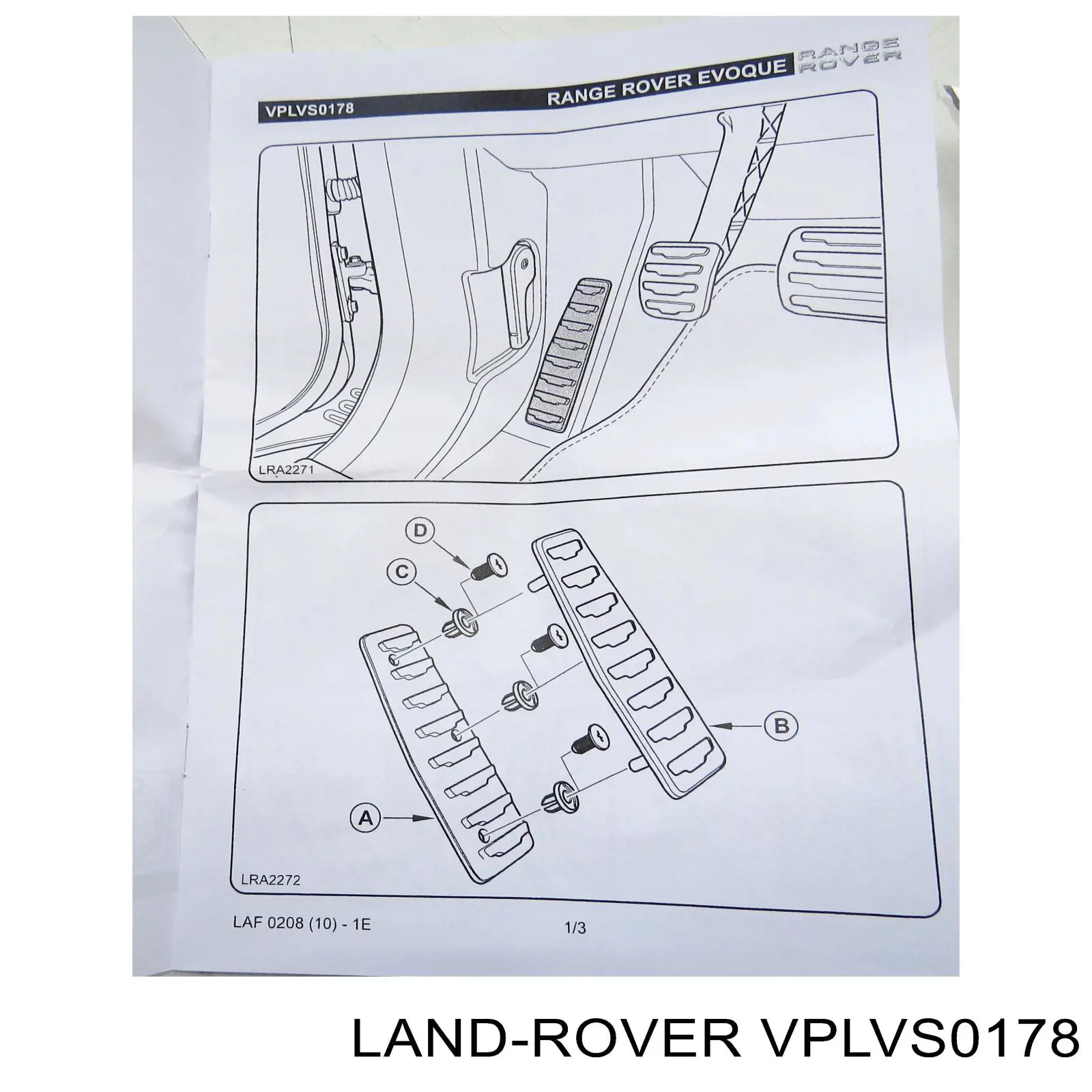 Nakładki na pedały, zestaw Land Rover VPLVS0178 cena, od 68,43 USD