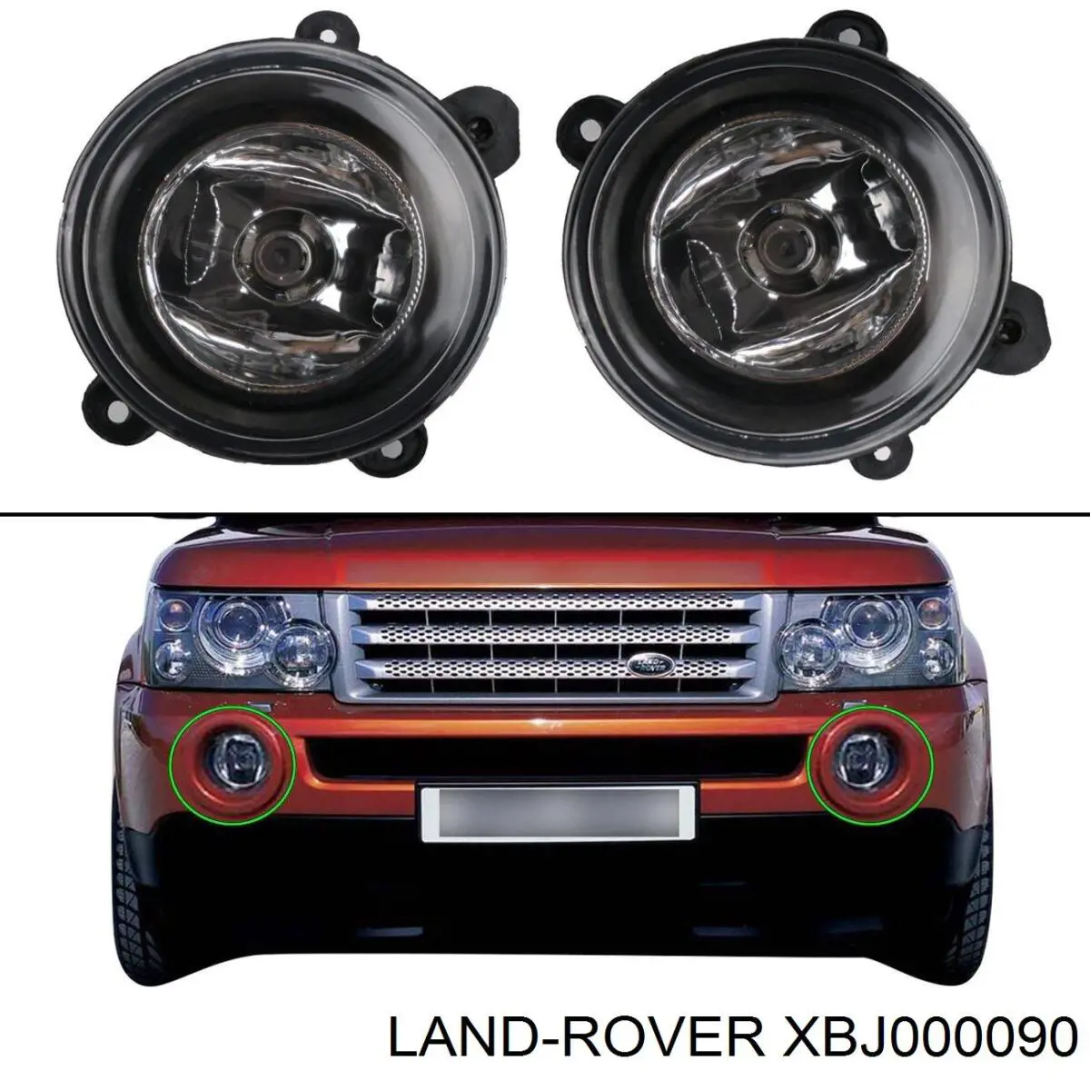 Lampa przeciwmgielna lewa Land Rover XBJ000090 cena, od 66,40 USD