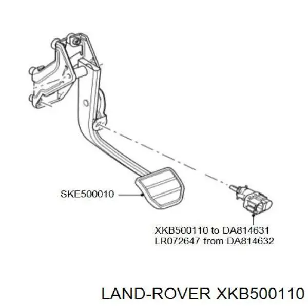Czujnik włącznika świała stop Land Rover XKB500110 cena, od 17,69 USD