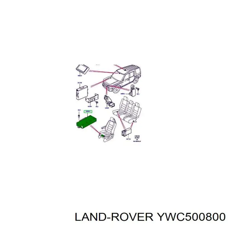 Moduł sterujący przedniego siedzenia (ECU) Land Rover YWC000785 cena, od 148,12 USD