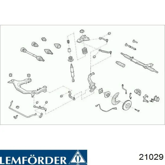 Wahacz zawieszenia przedniego prawy górny Lemforder 21029 cena, od 24,48 USD