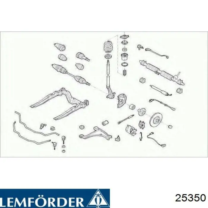 Silentblock przedniego wahacza dolnego 25350 Lemforder