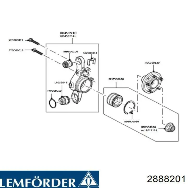 Do koszyka 2888201 Lemforder Silentblock czopu tylnego