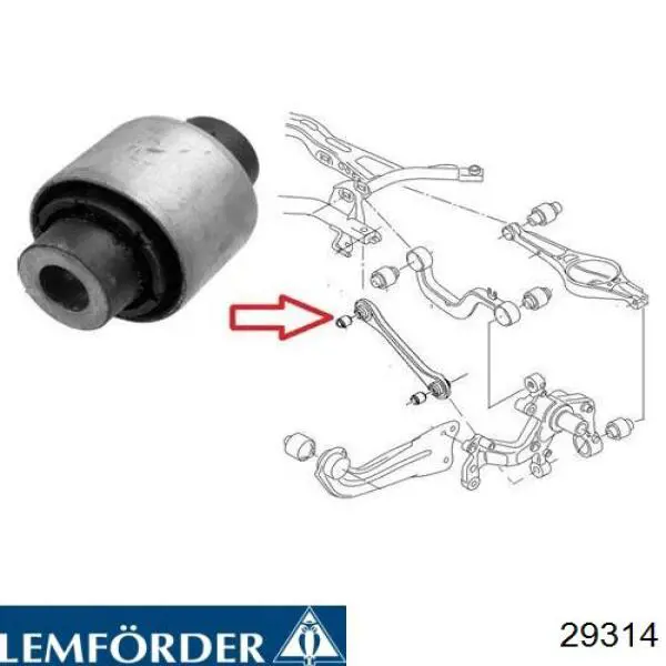 29314 Lemforder Silentblock wahacza tylnego górnego
