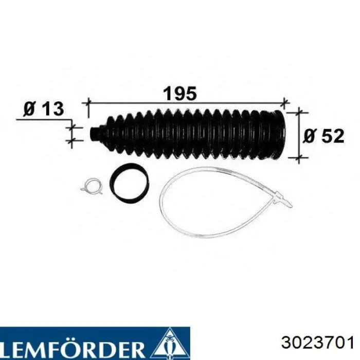 Do koszyka 3023701 Lemforder Osłona mechanizmu kierowniczego (maglownicy)