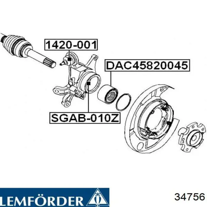 Do koszyka 34756 Lemforder Silentblock czopu tylnego