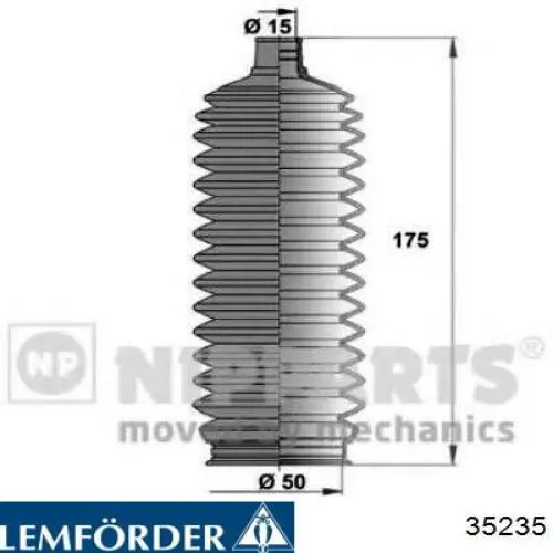 35235 Lemforder Osłona mechanizmu kierowniczego (maglownicy)