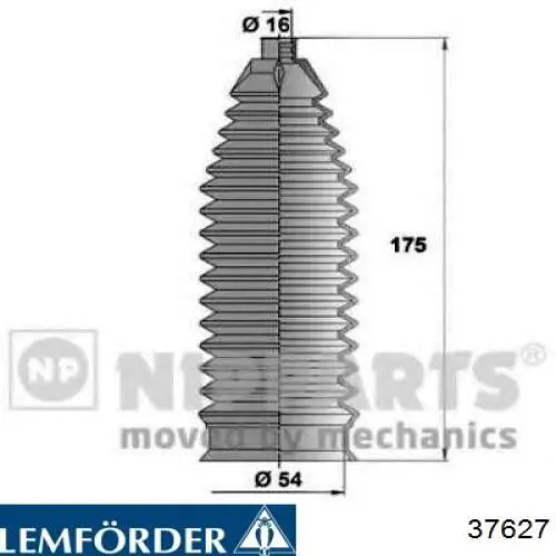 Osłona mechanizmu kierowniczego (maglownicy) Lemforder 37627 cena, od 12,83 USD