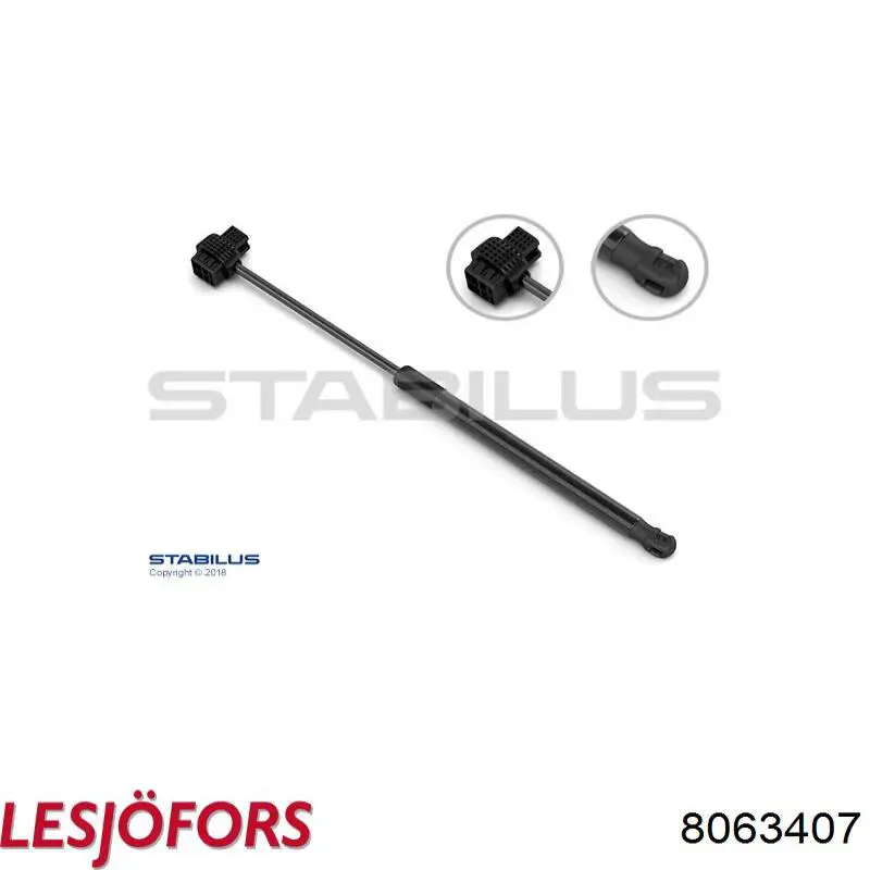 Do koszyka 8063407 Lesjofors Amortyzator maski