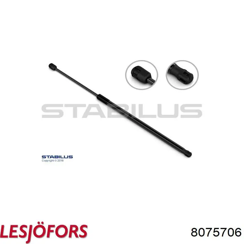 Do koszyka LR034443 Land Rover Amortyzator maski