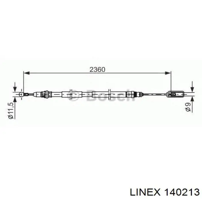 14.02.13 Linex linka hamulca ręcznego tylna prawa