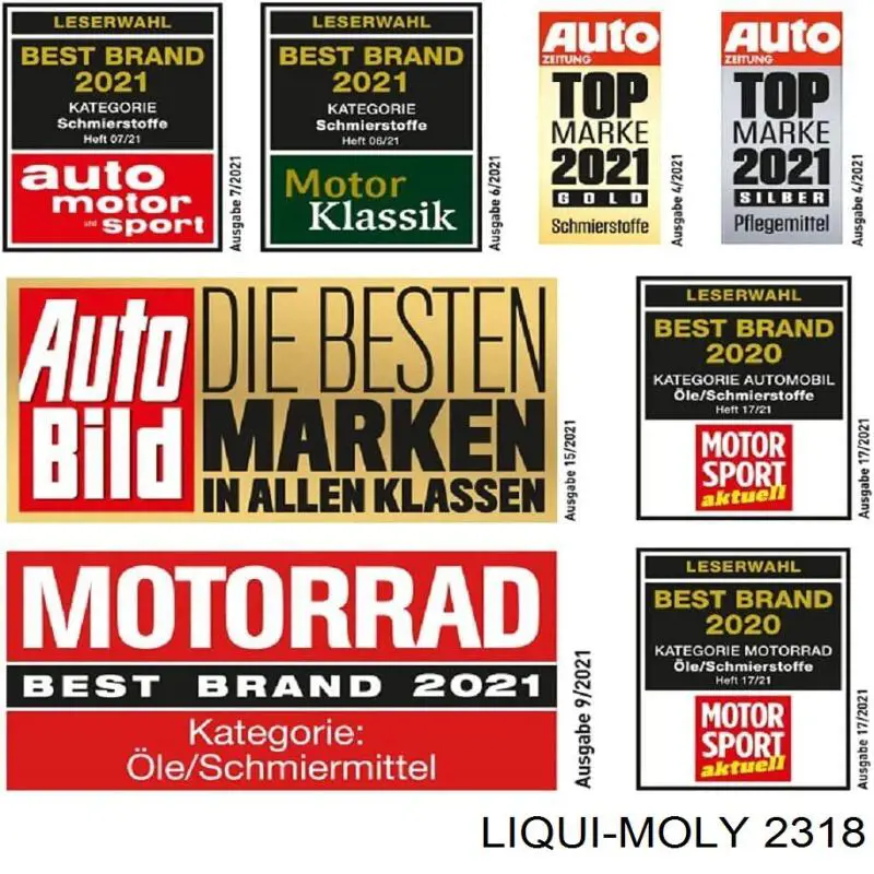 Olej do silnika Liqui Moly 2318 cena, od 71,13 USD
