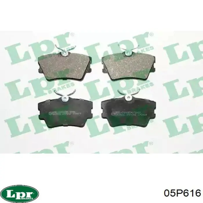 Okładziny (klocki) do hamulców tarczowych tylne LPR 05P616 cena, od 22,36 USD