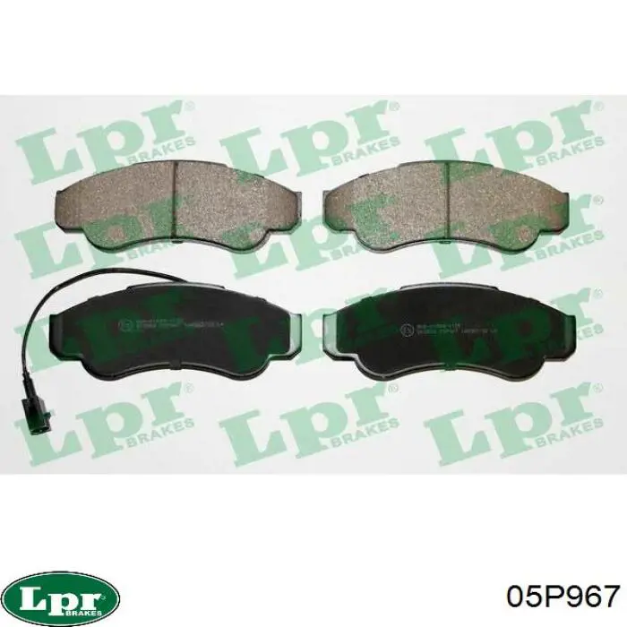 Klocki hamulcowe przednie tarczowe LPR 05P967 cena, od 29,29 USD