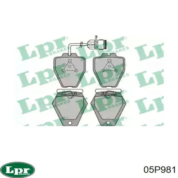 Do koszyka 05P981 LPR Klocki hamulcowe przednie tarczowe