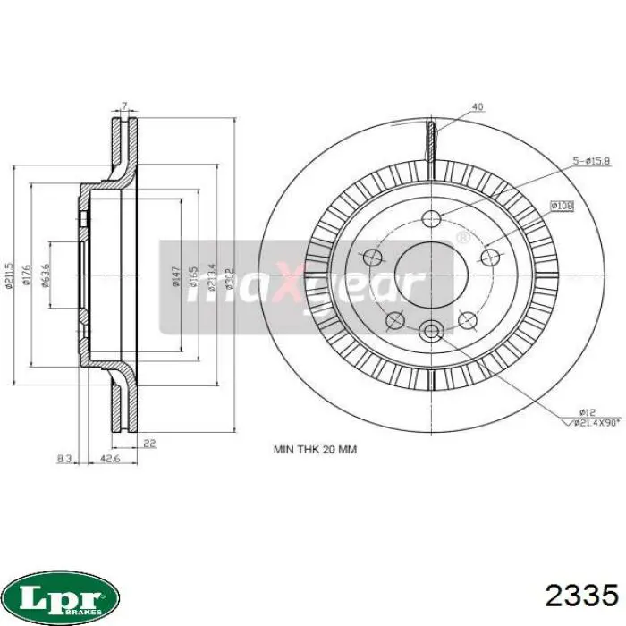 Cylinder sprzęgła główny LPR 2335 cena, od 42,87 USD