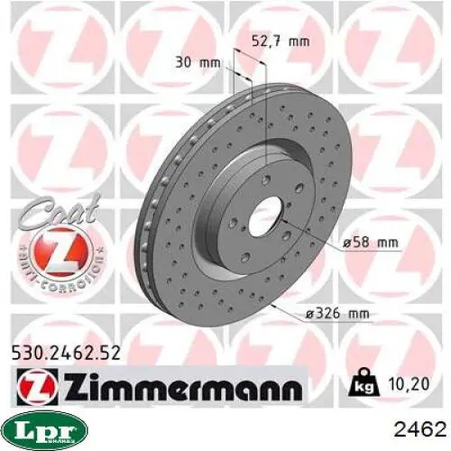 Cylinder sprzęgła główny LPR 2462 cena, od 42,83 USD