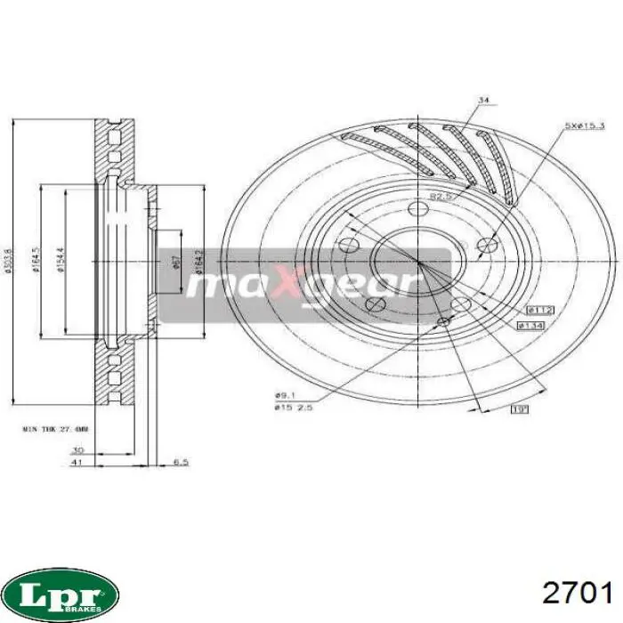 Do koszyka 2701 LPR Cylinder sprzęgła główny