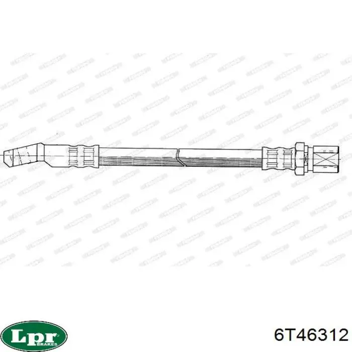 Do koszyka 6T46312 LPR Przewód hamulcowy przedni