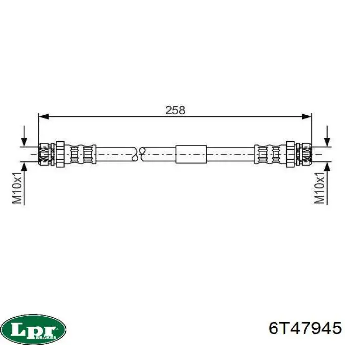 Przewód hamulcowy tylny LPR 6T47945 cena, od 9,63 USD