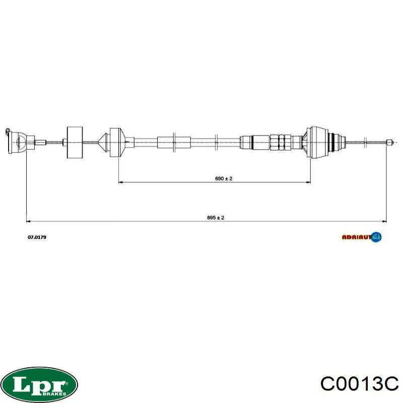 Linka sprzęgła LPR C0013C cena, od 26,22 USD