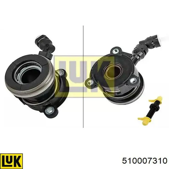 Cylinder roboczy sprzęgła (wysprzęglik) w komplecie z łożyskiem wyciskowym LUK 510007310 cena, od 50,02 USD