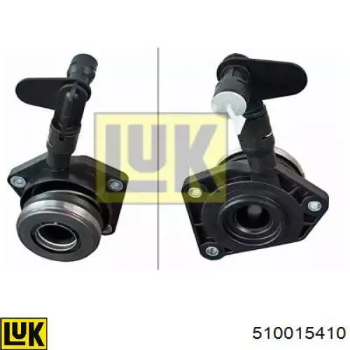 Do koszyka 510015410 LUK Cylinder roboczy sprzęgła (wysprzęglik) w komplecie z łożyskiem wyciskowym