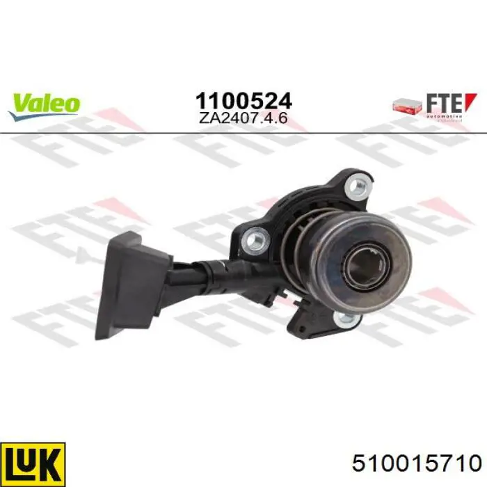 Do koszyka 510015710 LUK Cylinder roboczy sprzęgła (wysprzęglik) w komplecie z łożyskiem wyciskowym