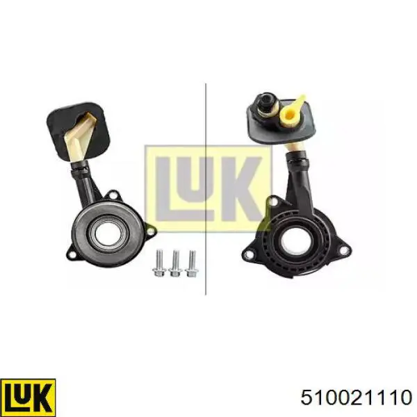Cylinder roboczy sprzęgła (wysprzęglik) w komplecie z łożyskiem wyciskowym LUK 510021110 cena, od 82,78 USD