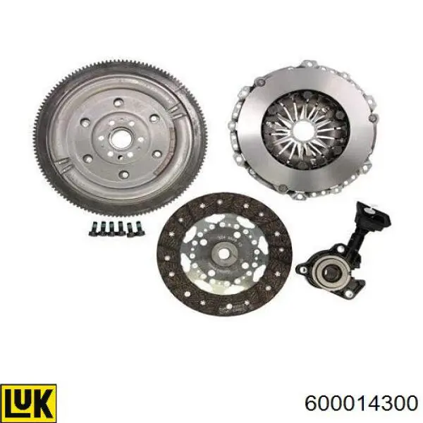 Do koszyka 600014300 LUK Zestaw sprzęgła (3 części)
