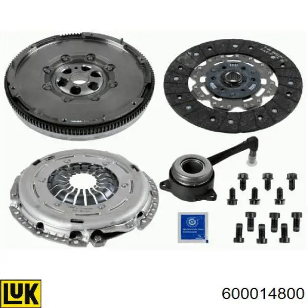 Do koszyka 600014800 LUK Zestaw sprzęgła (3 części)