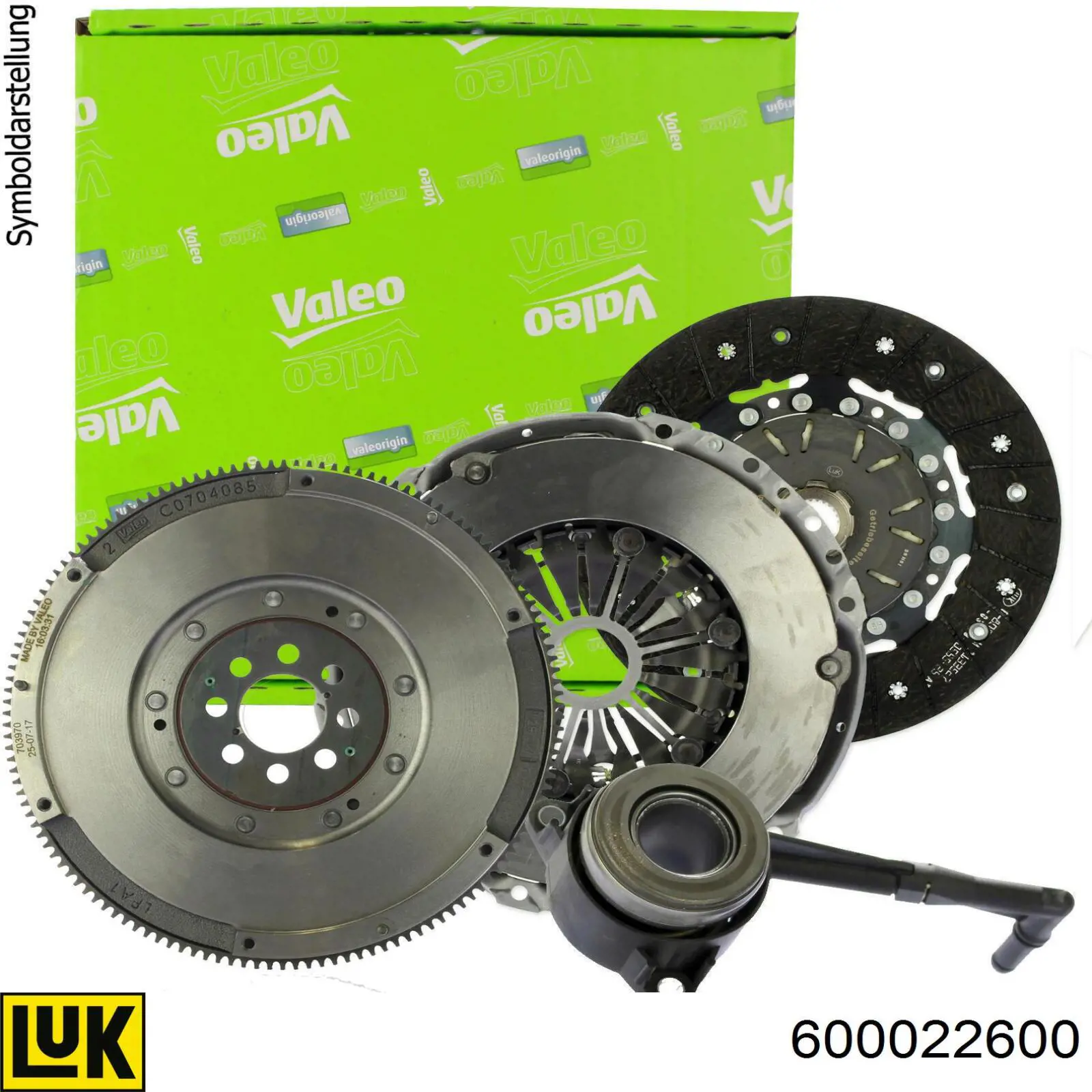 Do koszyka 600022600 LUK Zestaw sprzęgła (3 części)