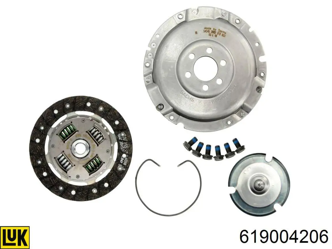 Zestaw sprzęgła (3 części) LUK 619004206