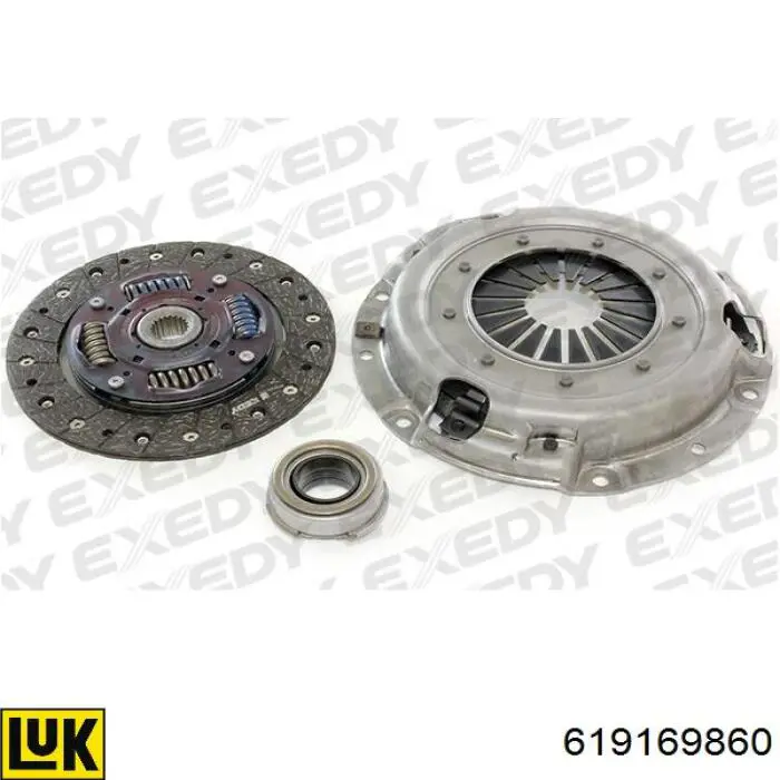 Zestaw sprzęgła (3 części) 619169860 LUK