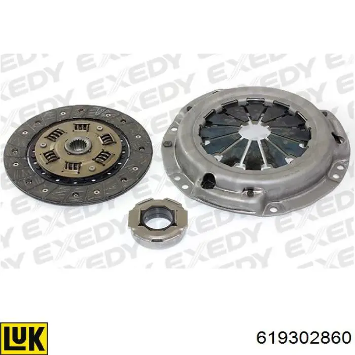 Zestaw sprzęgła (3 części) 619302860 LUK