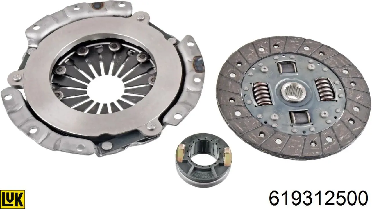 Zestaw sprzęgła (3 części) 619312500 LUK