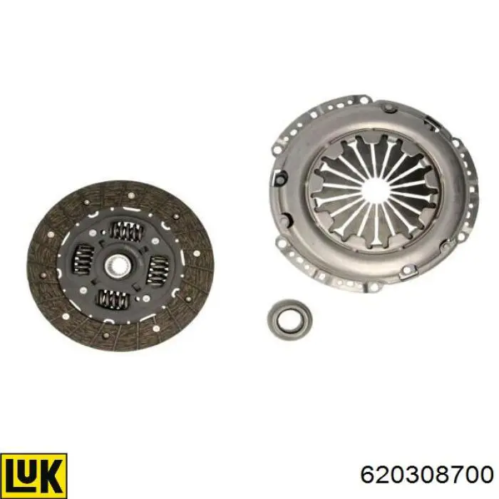 Zestaw sprzęgła (3 części) LUK 620308700 cena, od 113,49 USD