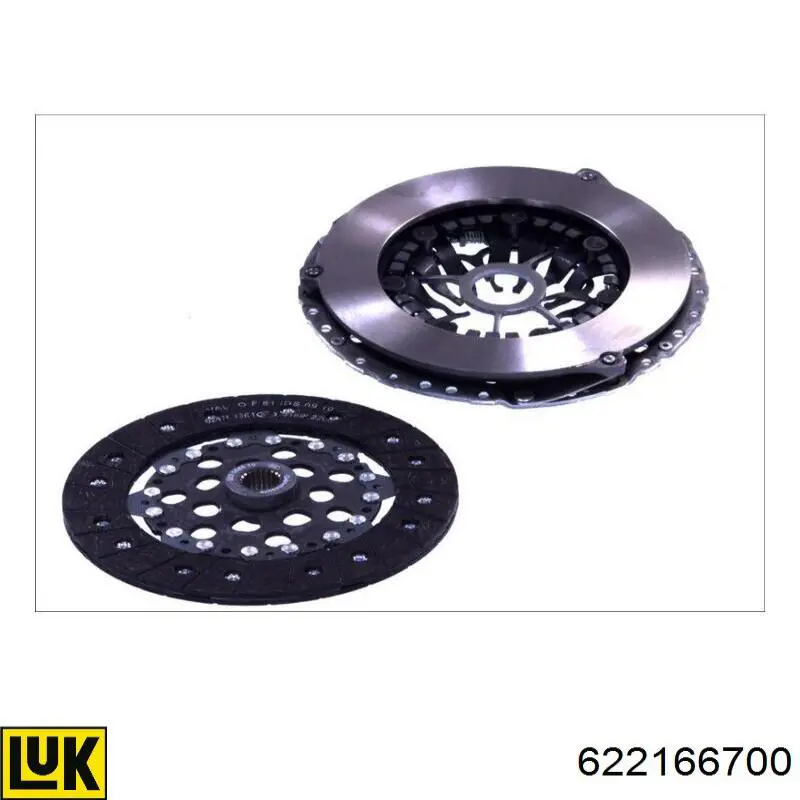 Zestaw sprzęgła (3 części) LUK 622166700 cena, od 244,38 USD