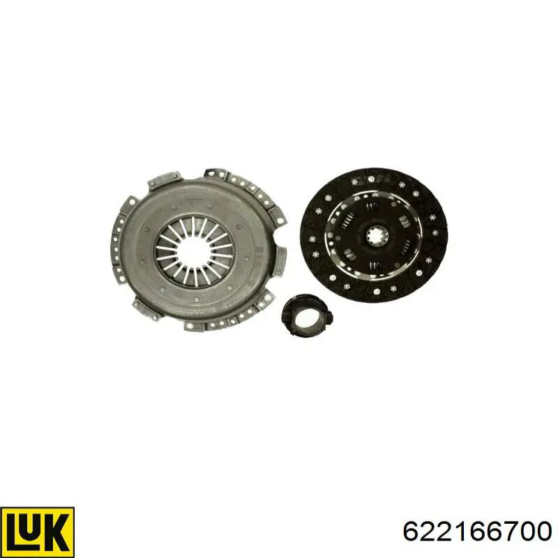 Zestaw sprzęgła (3 części) 622166700 LUK